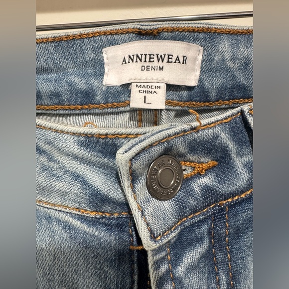 Annie Blue and Dark Blue Flare Jeans - Picture 3 of 4